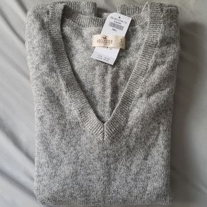 Grey V-Neck Long Sleeve